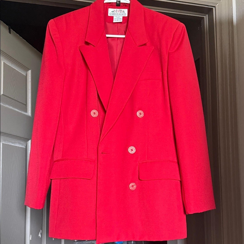Classic Red Women's Blazer